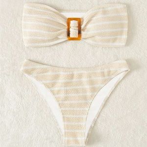 Striped Textured Bikini